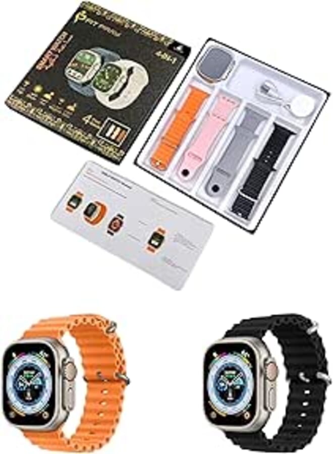 ADHOMAX Smart Watch Fit Pray 4in1 HD Display, Elegant Design, Fitness, Sport Modes, Calls, Wireless Charging, Heart Rate, Oxygen, sleep Monitor, Alarm, Voice Assistant, Remote Camera, Weather (Gold)